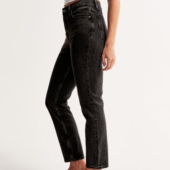 Abercrombie & Fitch Black High Rise Mom jean, Size: 27 long - Picture 2 of 8